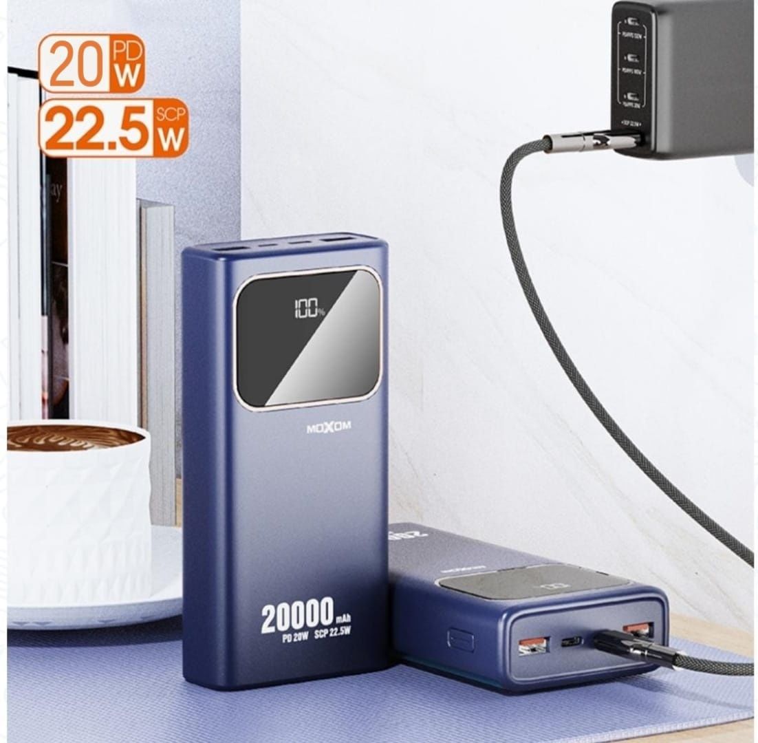 Moxom PD 22.5W 20000mAh быстрая зарядка