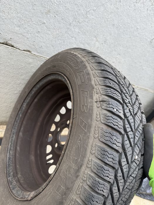 Set 4 cauciucuri iarna 195 65 15 + jante GM