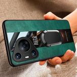Huawei Pura 70 Pro / 70 Utra / 70 /PORSCHE Кожен кейс с пръстен магнит