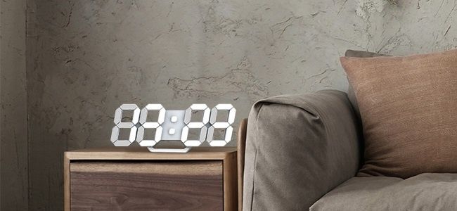 3D LED дигитален стенен часовник, дистанционно, температура, аларма