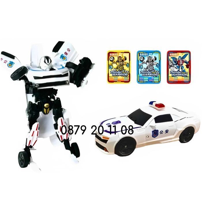 Голям Робот 2в1 Трансформърс полицейска кола или камион трансформиращ