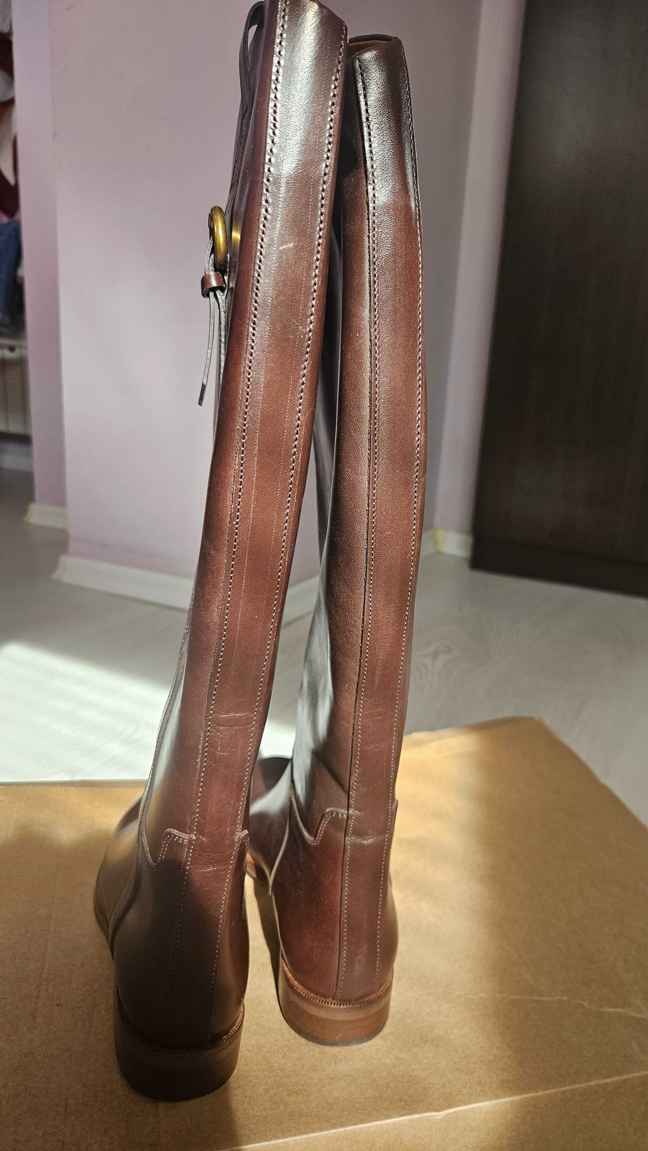 Кожени ботуши Massimo Dutti