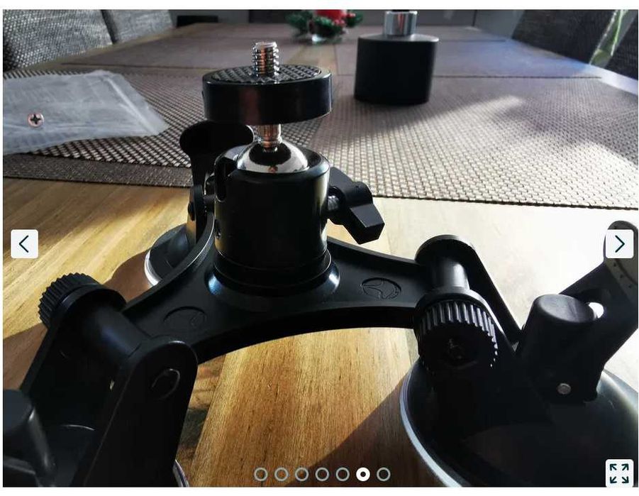 Ventuza tripla camera actiune GoPRO Hero insta360 masina auto strong