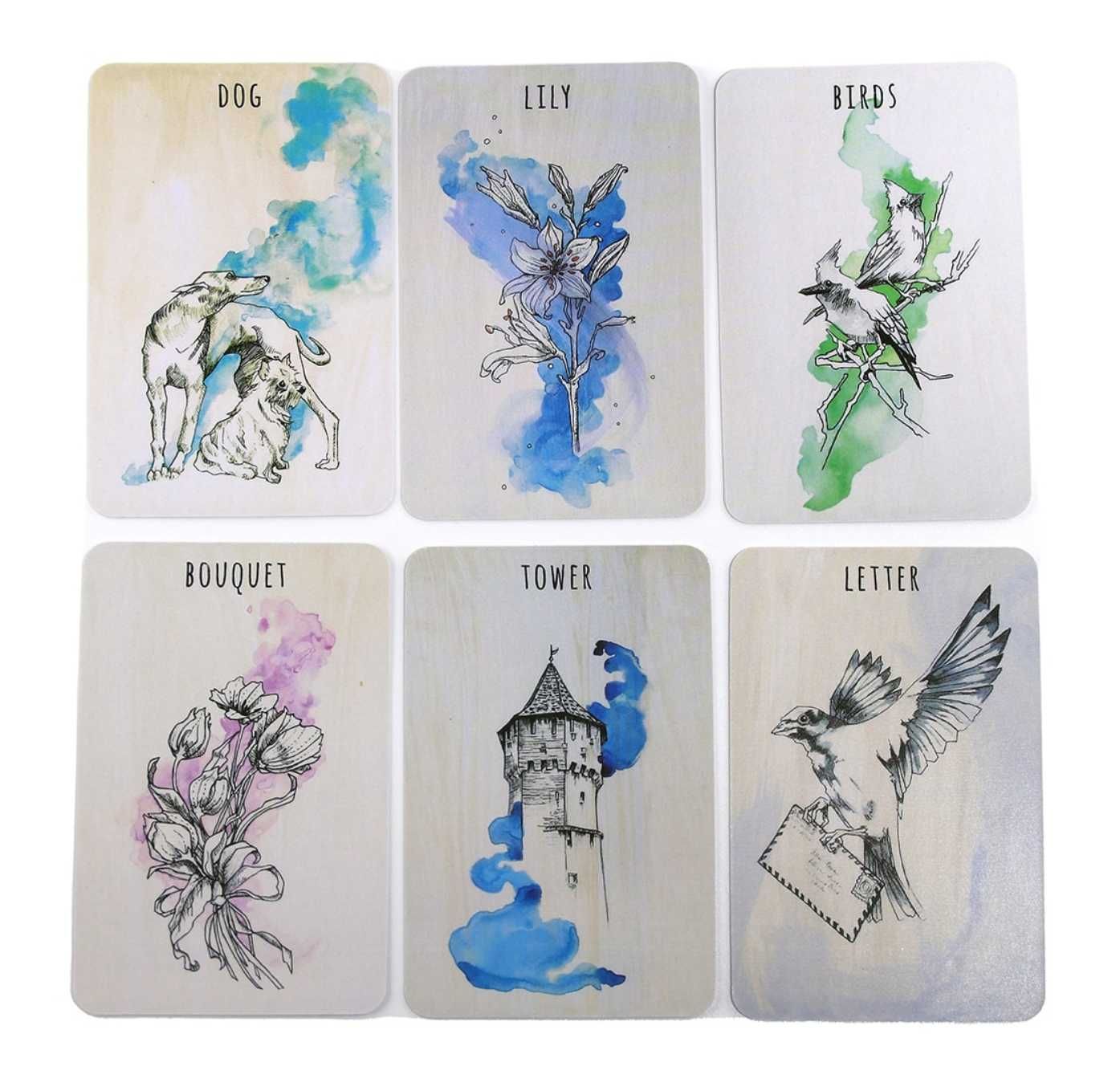 Ленорман:Golden Lenormand& Blue Bird Lenormand & Skrying Ink Lenormand