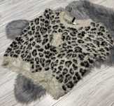 Pulover dama H&M, pufos, animal print, M