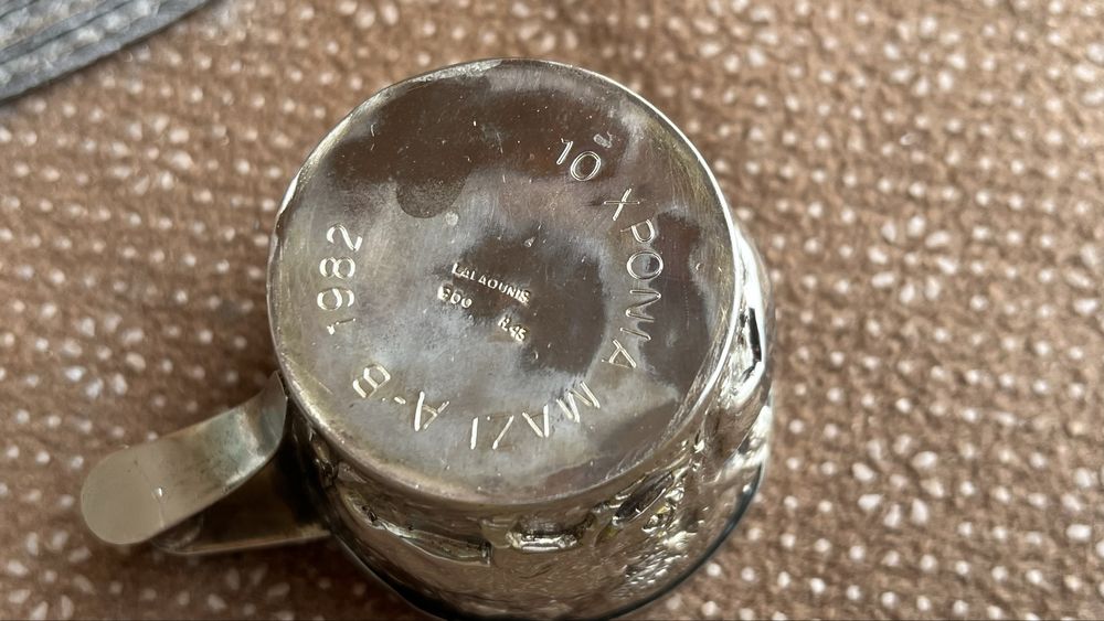 Сребърна чаша с антични мотиви - 900 проба