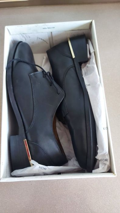 Черни ежедневни обувки от естествена кожа 41 н.