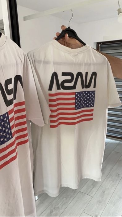 Tricou NASA ,maneca scurta (alb)
