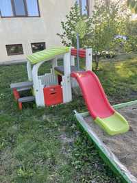 Детски център Smoby - Къща с пързалка и баскетболен кош