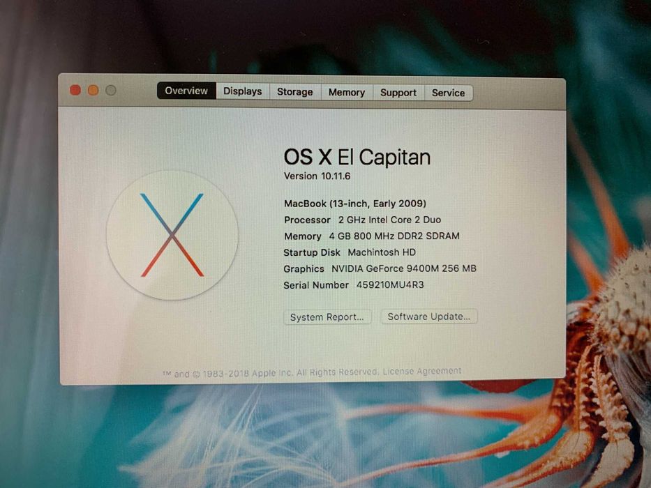 Apple MacBook 13” 2009 model A1181 stare bună laptop