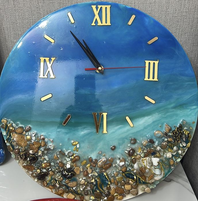 Картины и часы со смолой, ручная работа