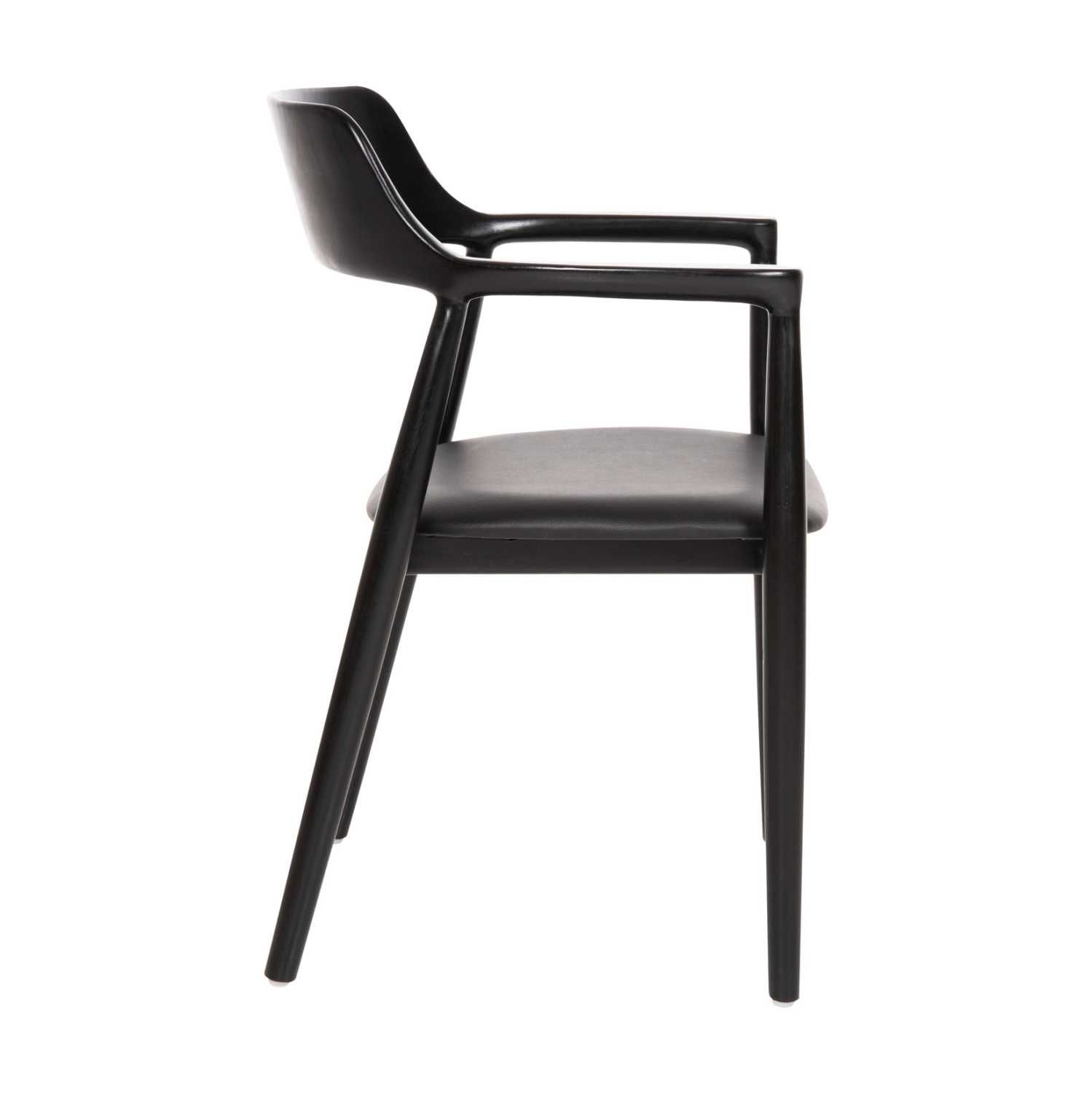 Трапезен стол HM9634.02, Махагоново дърво, Еко кожа, 58x53x80H
