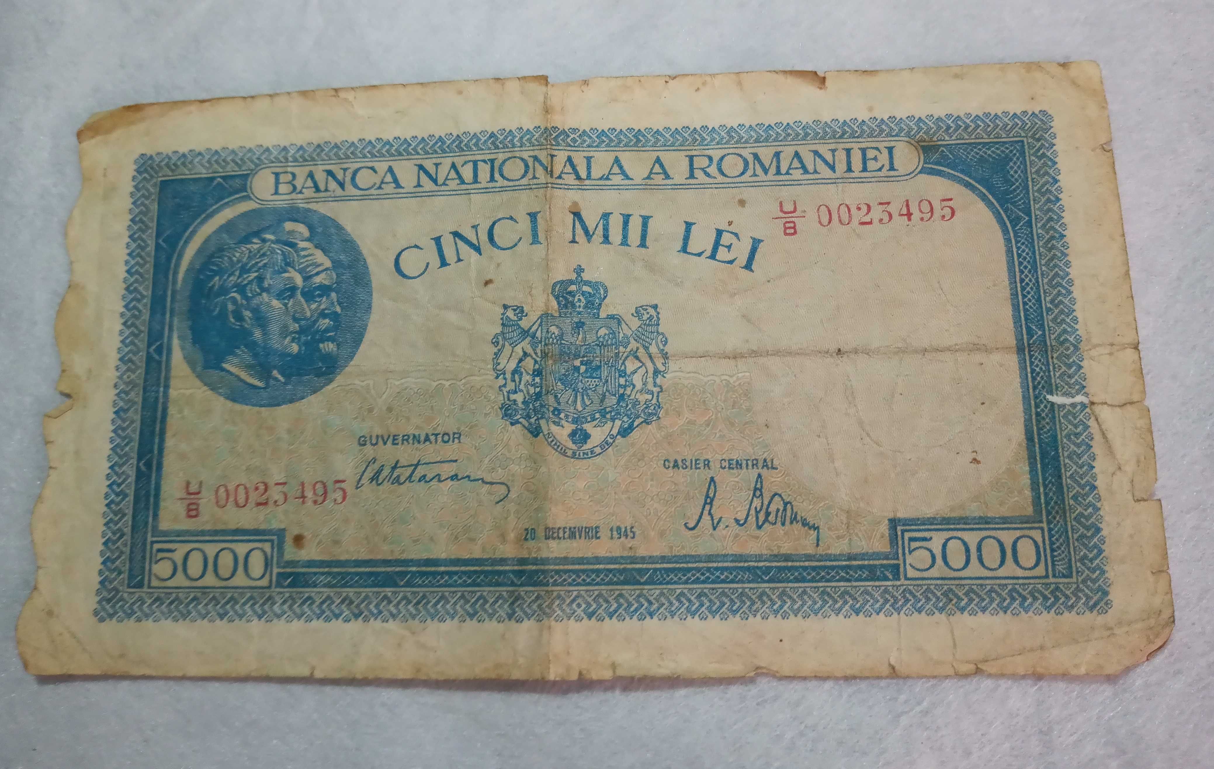 Bancnota 5000 Lei colectie 1945