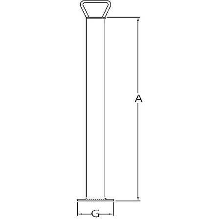 Picior de sprijin remorci, galvanizat,150kg, clema de prindere inclusa