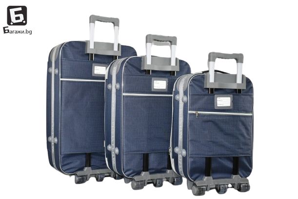 Текстилни куфари в три размера, шест цвята, КОД: Г3