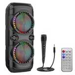 Boxa portabila tip troler,cu microfon si telecomanda,bluetooth,30W,nou