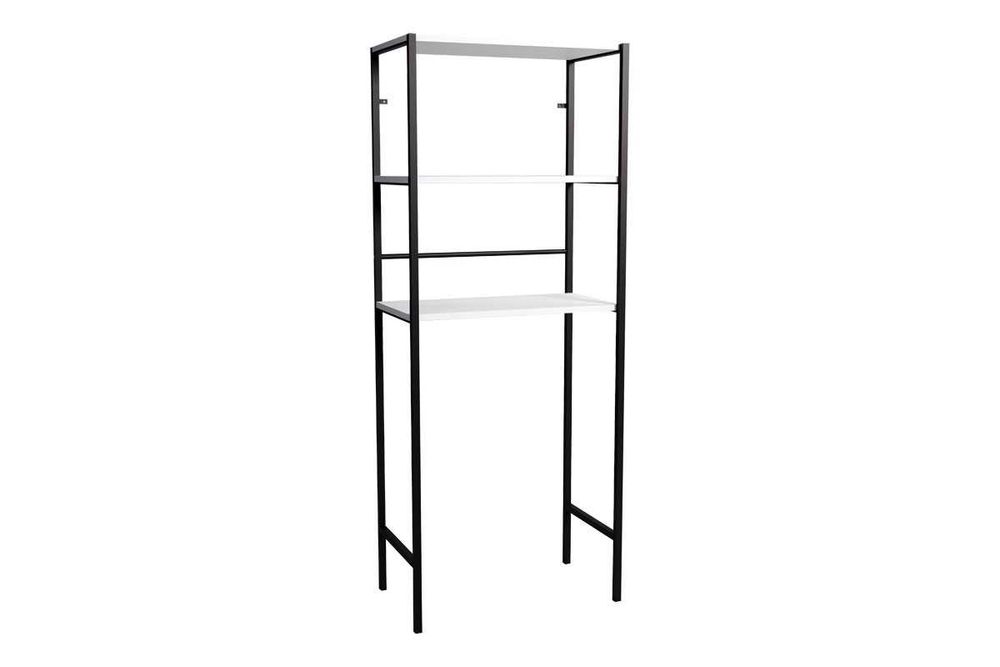 Етажерка за баня Puzzle-home Zermin, Метална рамка и Меланин,70x25x150