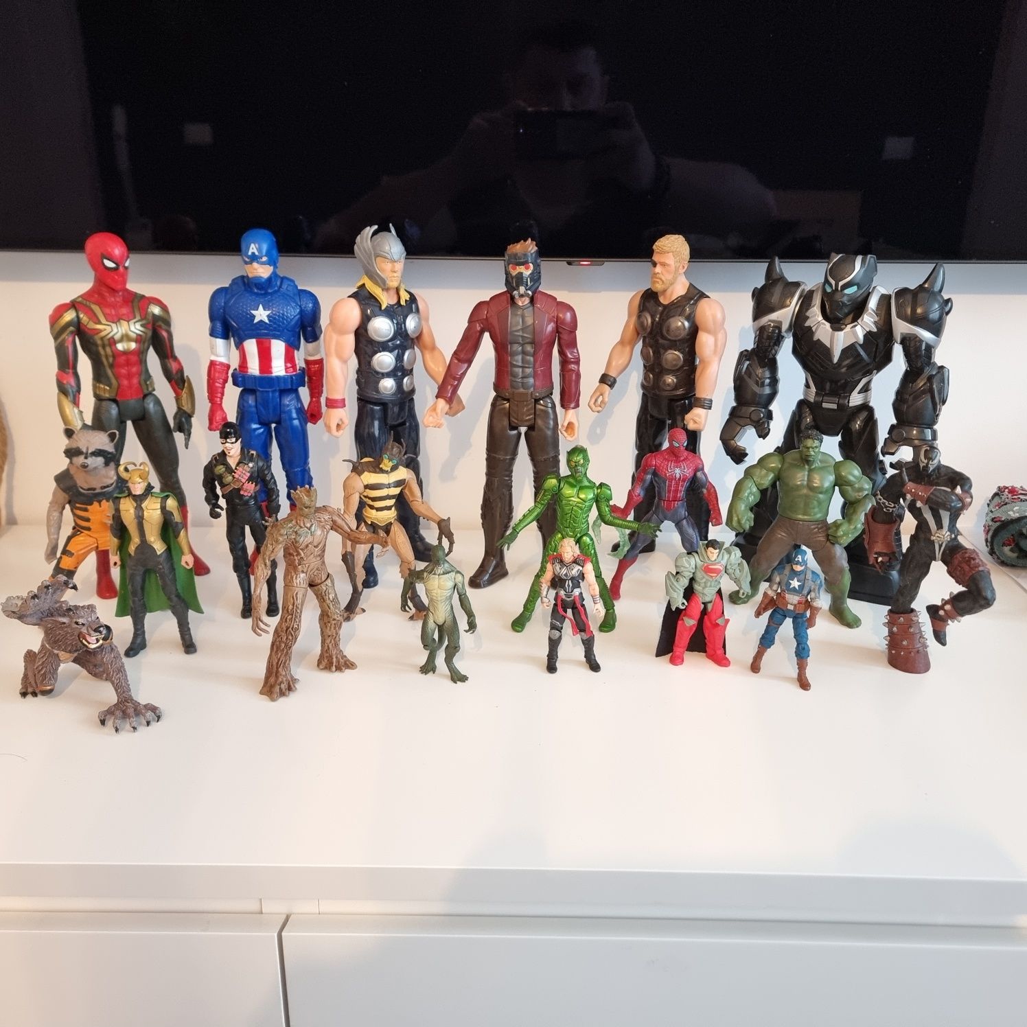 Lot figurine supereroi Marvel, Hasbro, Thor, Ironman, Hulk