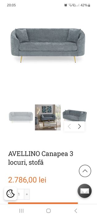 Canapea 3 locuri doar astazi 1899