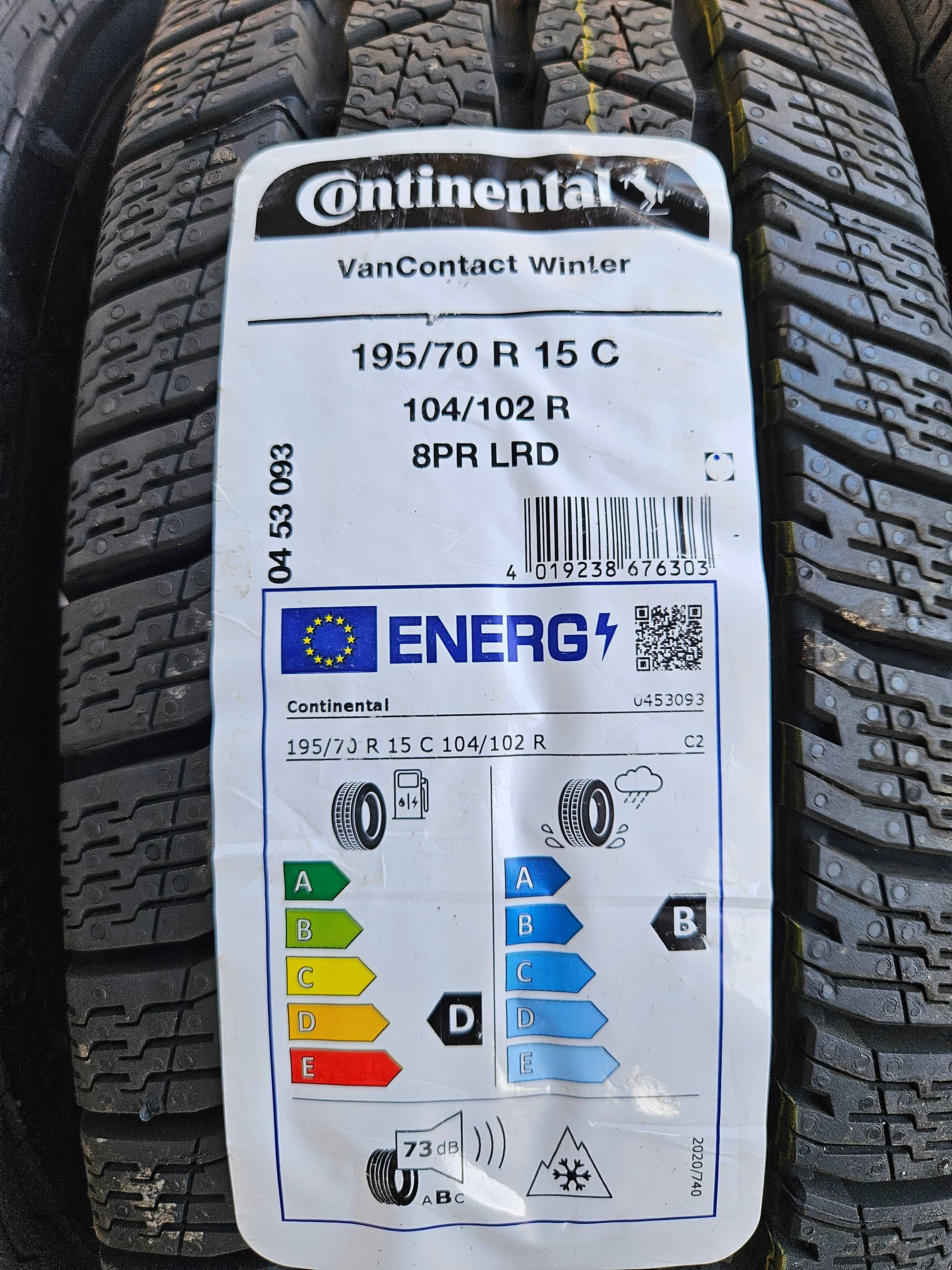 2 Нови бусови гуми 195/70 R15C Continental VanWinter 104/102R DOT2024