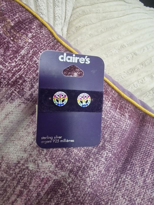 Cercei colorati de argint Claire's