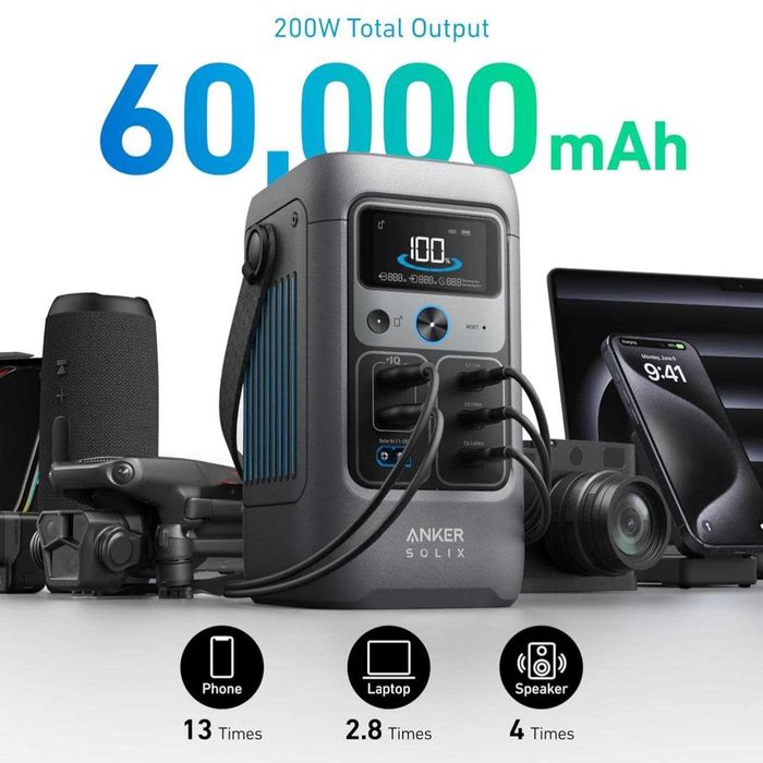 Anker SOLIX C200 — Портатив Powerbank Power Станция. Есть доставка