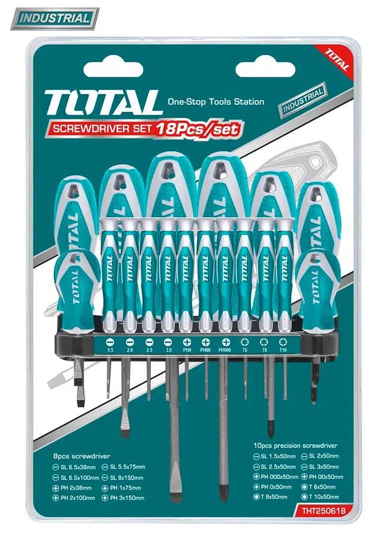 Set – Surubelnite – TOTAL Industrial – THT250618 – CR/V – 18PCS