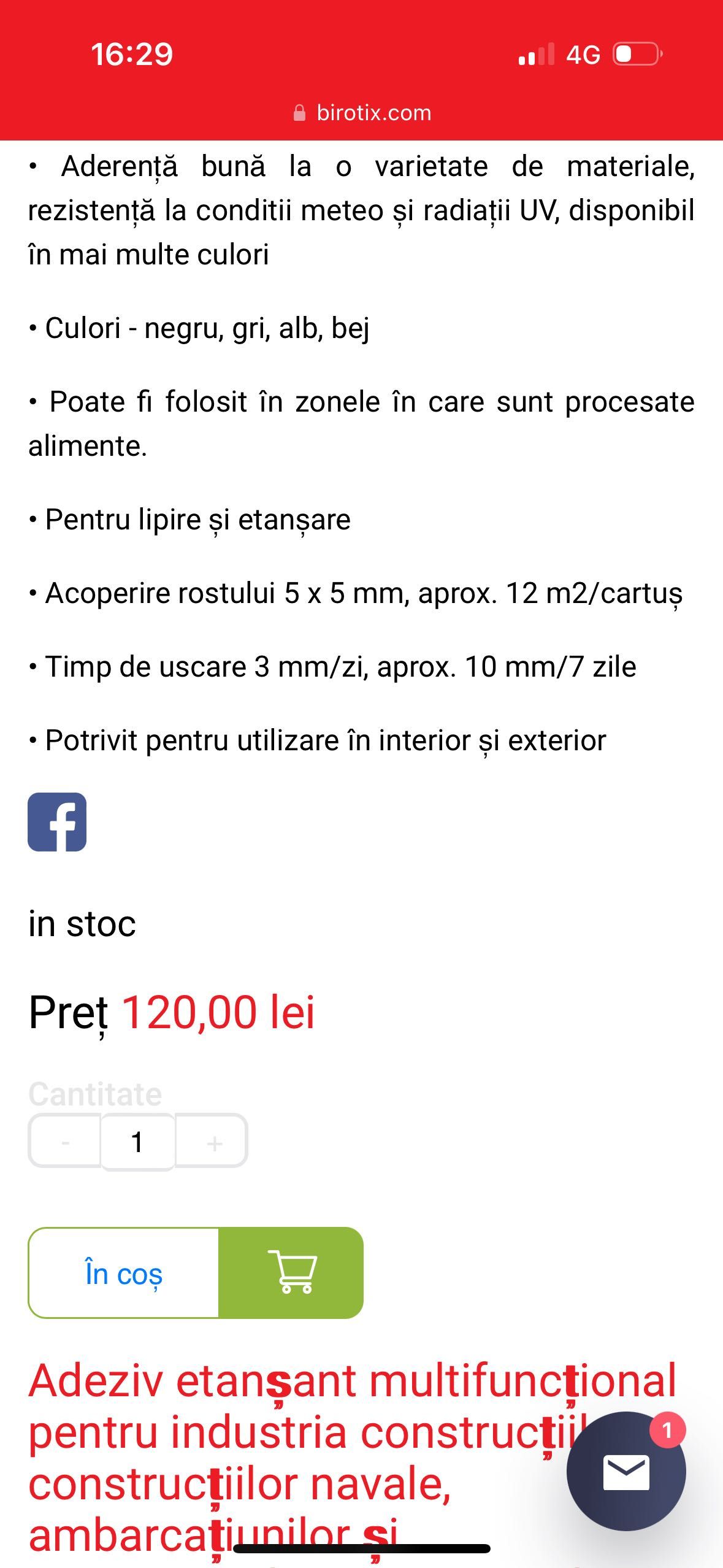 Adeziv ermetic kiilton pro Masa
