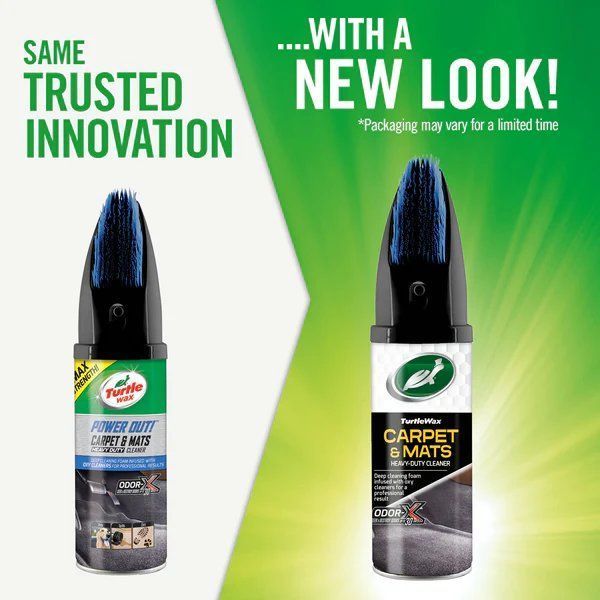 Spray curatare covorase mocheta si covorase cauciuc, cu perie Turtle Wax Power Out Carp& Mats 400ml