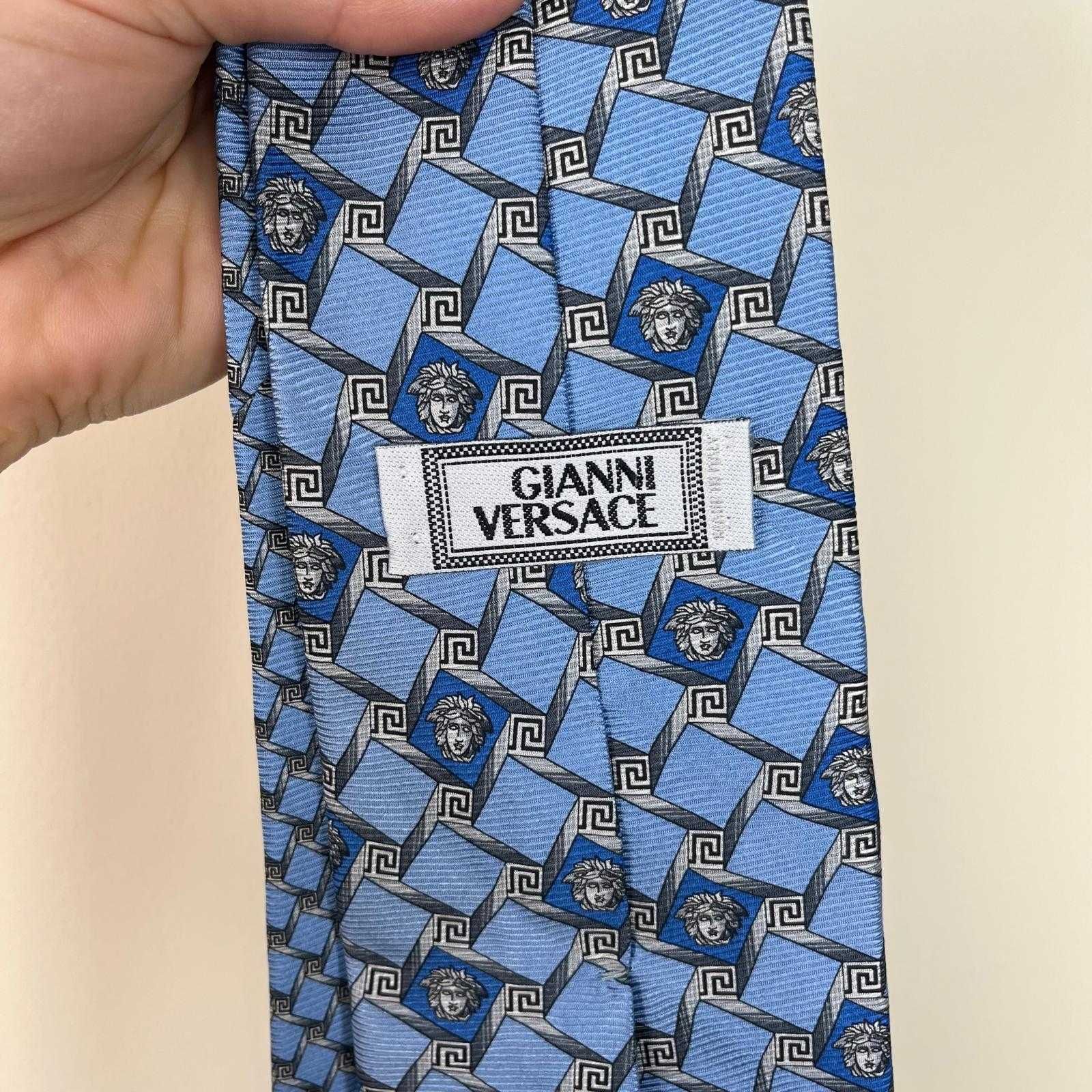 Versace Silk Tie with Medusa Embellishment