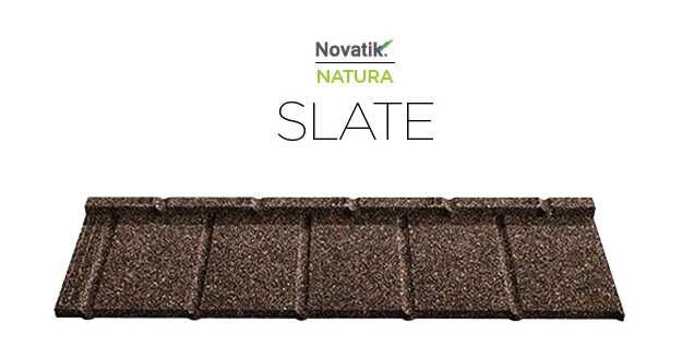 Композитная черепица Novatik Natura Slate Brown Earth (Коричневый)