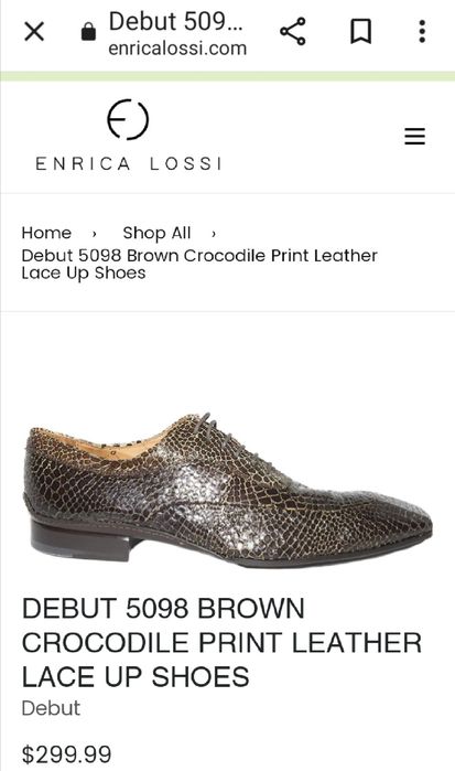 Pantofi piele de crocodil DEBUT nr. 44- noi