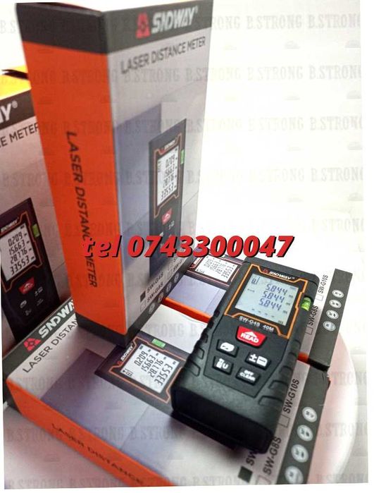 Ruleta Laser 40m Sndway Digital Portabil Usor De Manipulat