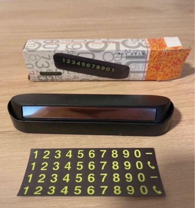 Suport Număr de telefon Auto Rabatabil cu cifre fosforescente