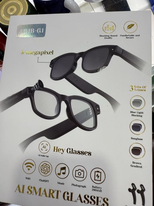 AI SMART GLASSES — умные очки с камерой 8MP, Wi-Fi и ChatGPT