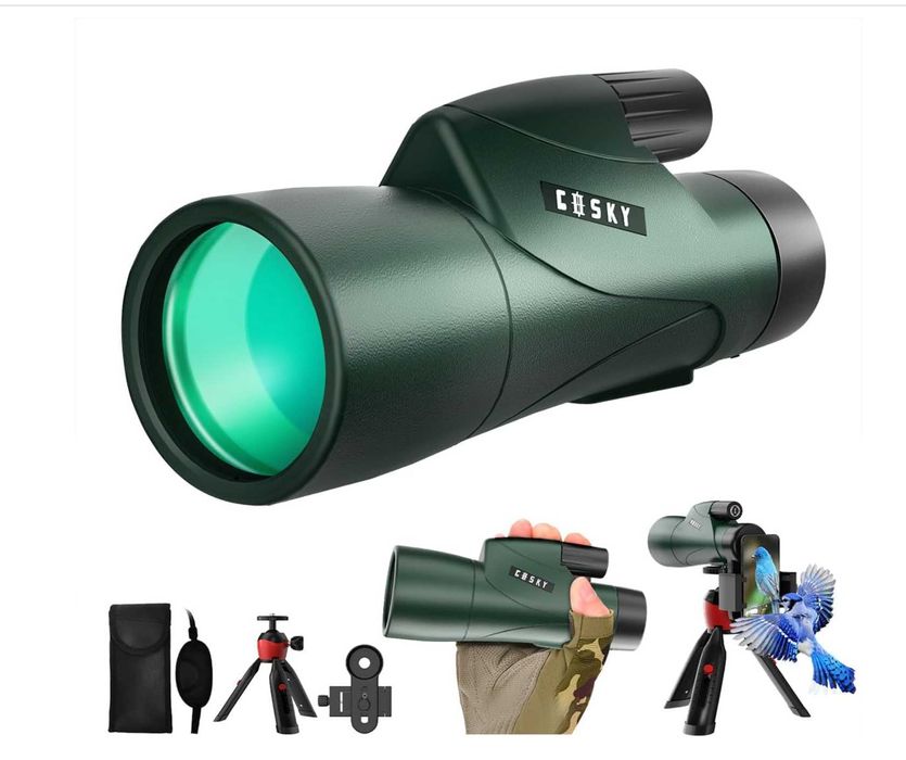 Telescop monocular Gosky 12x55 HD cu prismă BAK4 și obiectiv FMC