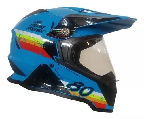 Ендуро каска №3826 BLUE MAT