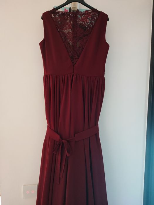 Rochie Nissa Grey culoare vișiniu putred , mărime L