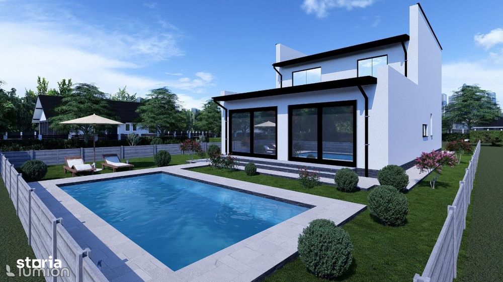 Vila exclusivista cu piscina langa lac. Acasa ca in vacanta!