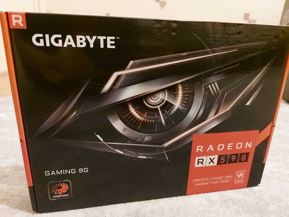Видеокарта GIGABYTE AMD Radeon RX590 8GB GDDR5 гейм видео карта