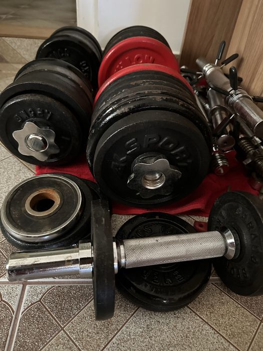 Discuri gantere 10 kg si kettlebell