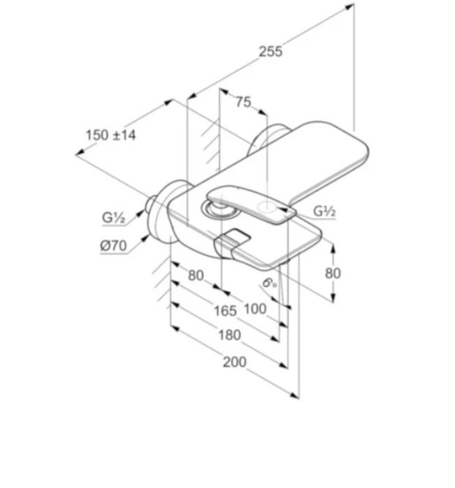 Baterie cada si dus Kludi Balance