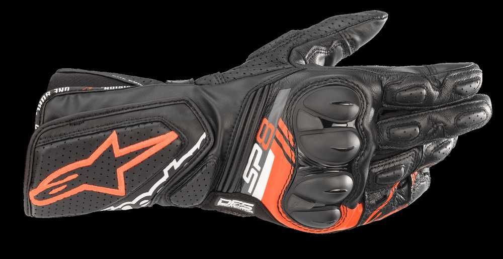 НОВИ Кожени Мото Ръкавици Alpinestars Sp-8 V3 Black-Red Fluo