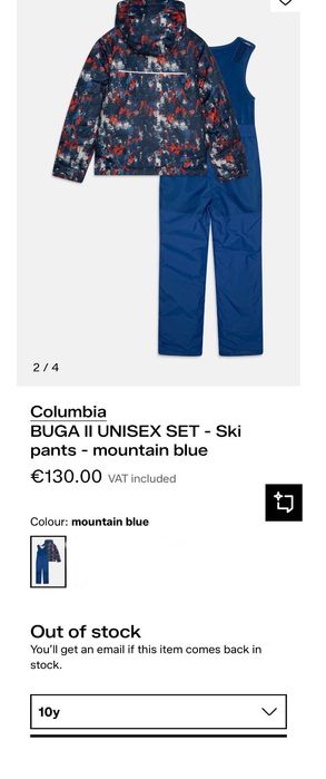 Set/Compleu ski copii Geacă și salopetă Columbia original nou