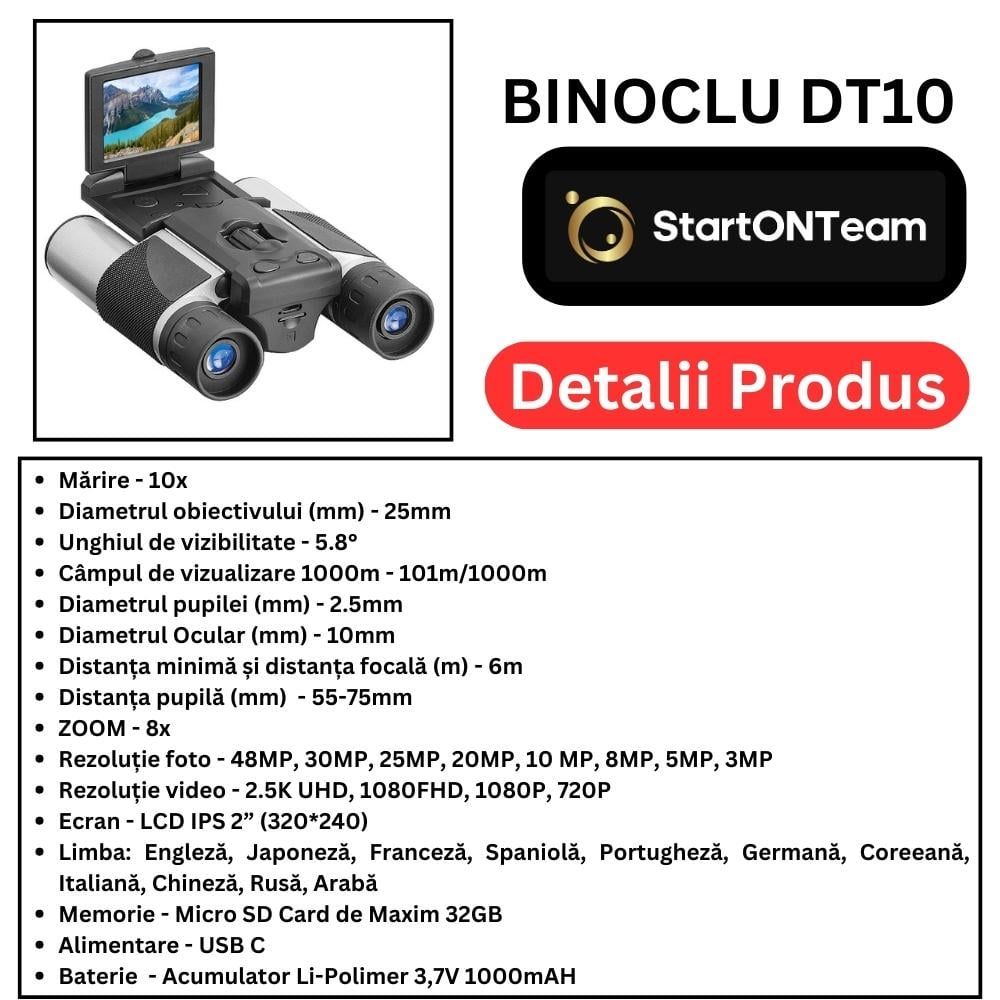 Binoclu Profesional Digital Vanatoare Inregistrare, Argintiu