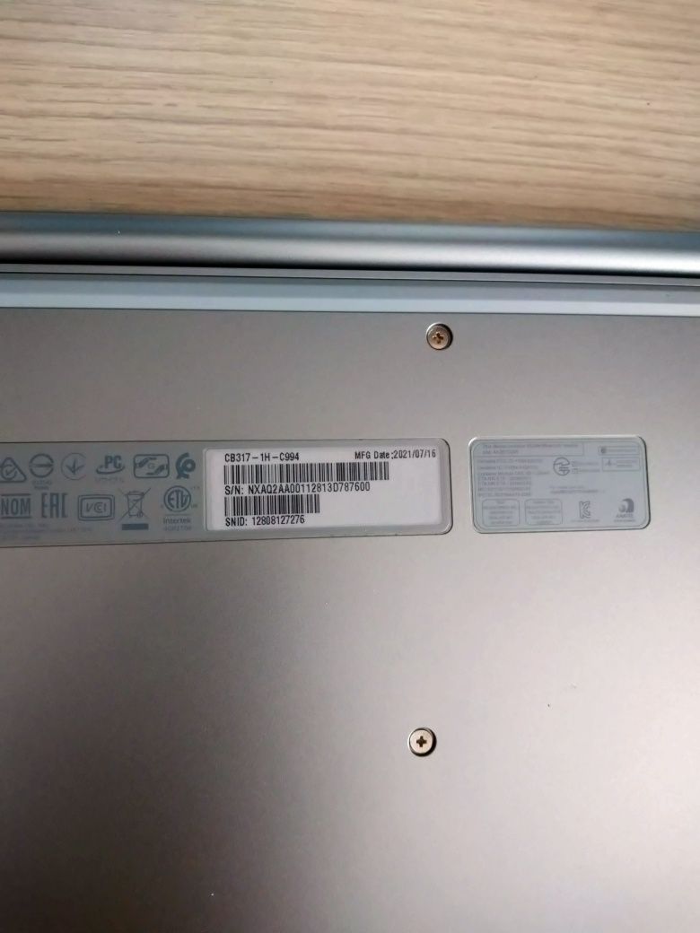 Laptop Acer chromebook 317