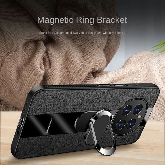 Honor Magic 7 Lite / PORSCHE Кожен кейс гръб с магнитен пръстен