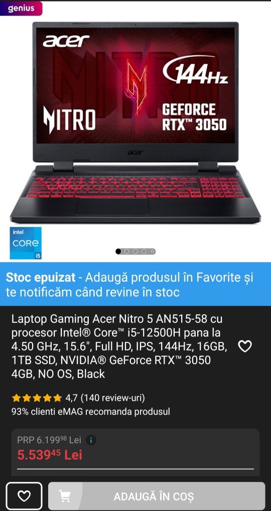 Laptop Acer Nitro 5