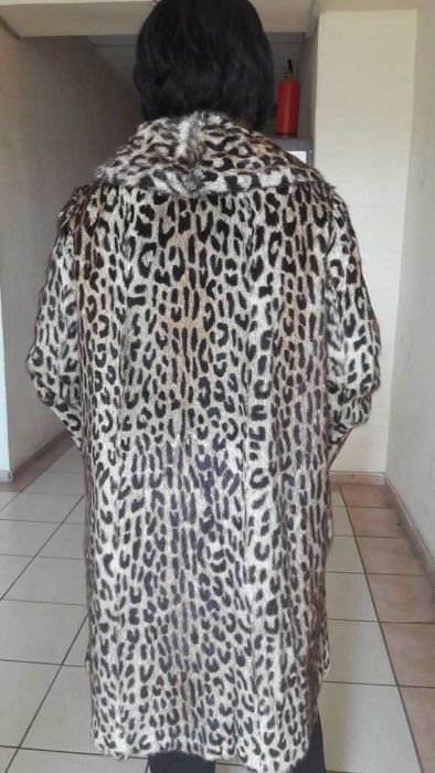 Шуба натуральная, расцветка "рысь", размер 46-48