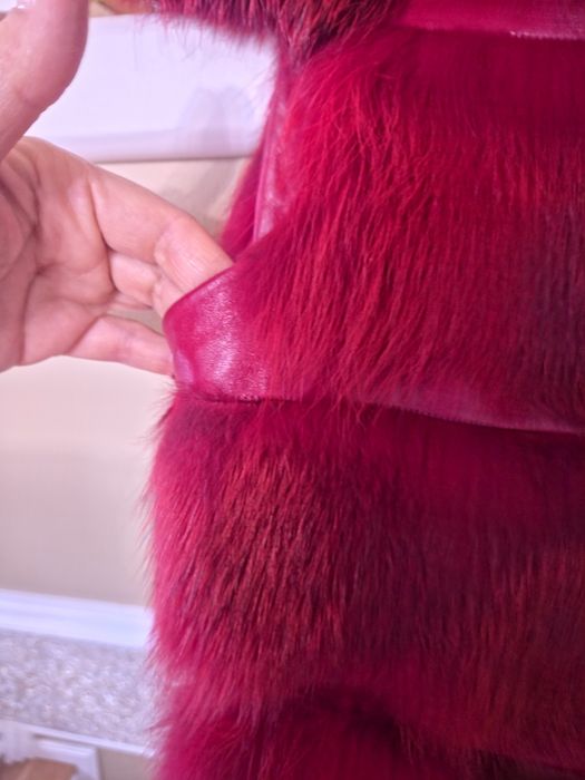 Vesta lunga blana naturala